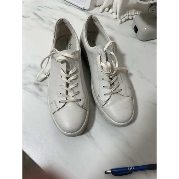 Ecco Street Tray White Sneaker‎ Women's Size 9 20536301007 EU 40 - Picture 1 of 6